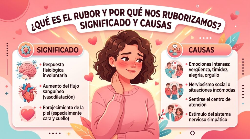 infografía qué es el sonrojo y por qué nos sonrojamos